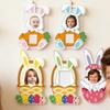 18pcs DIY Easter Bunny egg Decoration Photo Frames Paper Easter Party Decoration Photo Frames Spring Decor With Adhesive Tape
