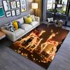 Christmas Tree Deer Nutcracker Jingle Bells Carpet,Rug for Living Room Bedroom Sofa Doormat Decor,Kid's Non-slip Floor Mat Gifts