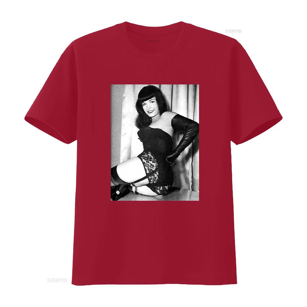 Vintage 90s Bettie Page Pin Up Girl Print T Shirt Medium vintage Washed Breathable Slightly Stylish Soft Stretched Casual