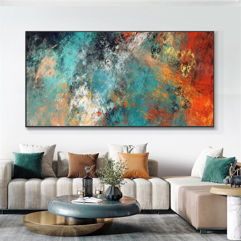 Modern Canvas Poster Abstract Color Cloud Painting Canvas Art Wall Painting for Bedroom Home and Dormitory Decor