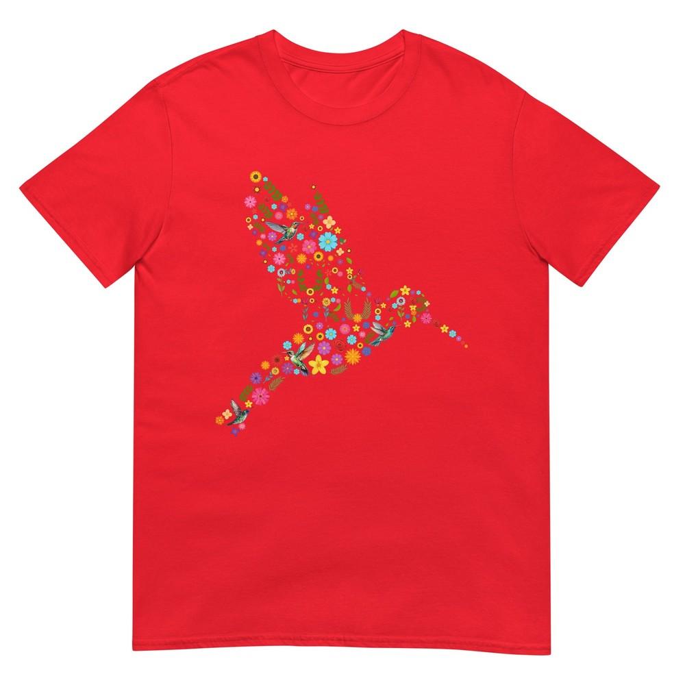 Subtle Anti Trump Floral Hummingbird Hidden Message TShirt S