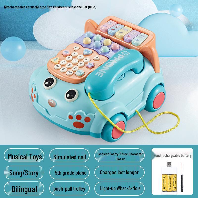 

Детская развивающая игрушка: Музыкальная и сюжетная каталка-телефон