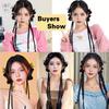 MISS WIG 1pcs Synthetic Long Straight Claw In Braided Ponytail Extension High Temperature Fiber Style Hair Accessories For Women Wear
