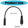 3.5mm Locking Screw Female To Female Stereo Audios Adapters Cable Secure Connection PVC Housing 20cm