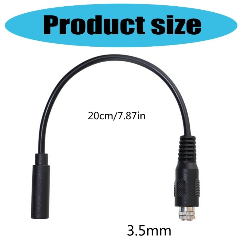3.5mm Locking Screw Female To Female Stereo Audios Adapters Cable Secure Connection PVC Housing 20cm