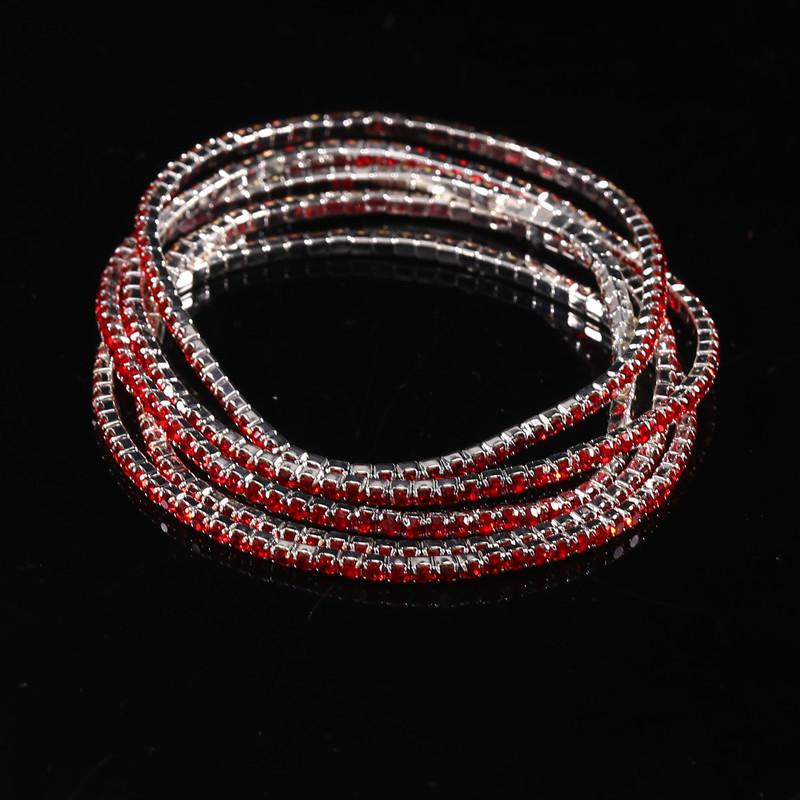 Diamond Elastic Bracelet Color Zircon Rhinestone Claw Chain Crystal Bracelet Gemstone Full Diamond Jewelry
