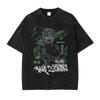 Summer Jujutsu Kaisen Anime Washed Vintage Shortsleeved Japanese Largesize Unisexs And Unisexs Slimming Top