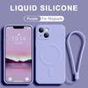 Official Magnetic Case for For Iphone 16 14 11 12 13 Mini 1 Pro Max 8 Plus X XR XS MAX Phone Soft  Protector Lanyard Cover