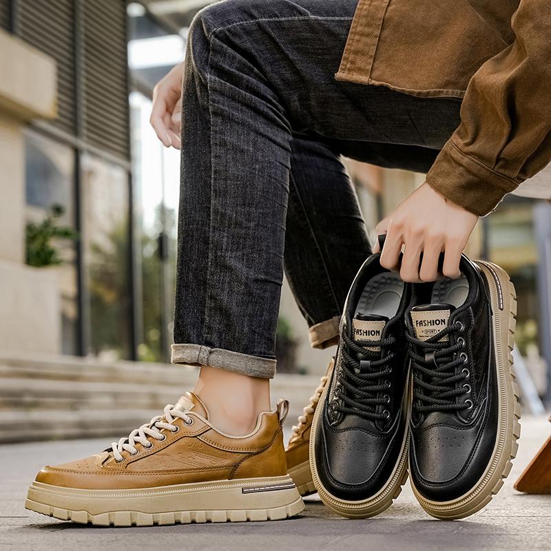 New Men's Classic Fashion Low Top Thick Sole Skateboarding Shoes Comfortable Soft Sole Basketball  Sneakers