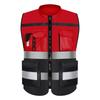 Multi-Pocket Reflective Safety Vest for Construction, Sanitation, and Traffic Workwear - Customizable.