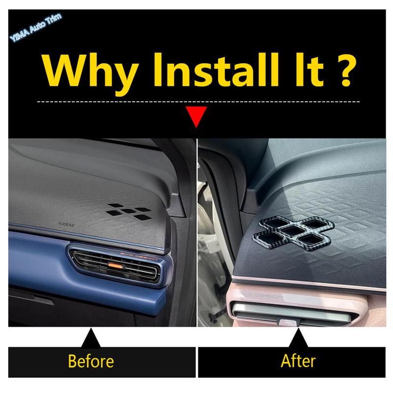 Front Dashboard AC Vent Cover Air Conditioner Outlet Decal Accessories Trim For BYD Dolphin Mini Seagull Dolphin Surf 2024 2025