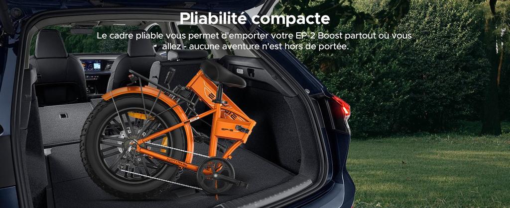 Bicicletă electrică pliabilă ENGWE, baterie 48V 13Ah, autonomie de 50-120 kilometri, anvelope late de 20 de inci, 7 viteze, EP-2 Boost.