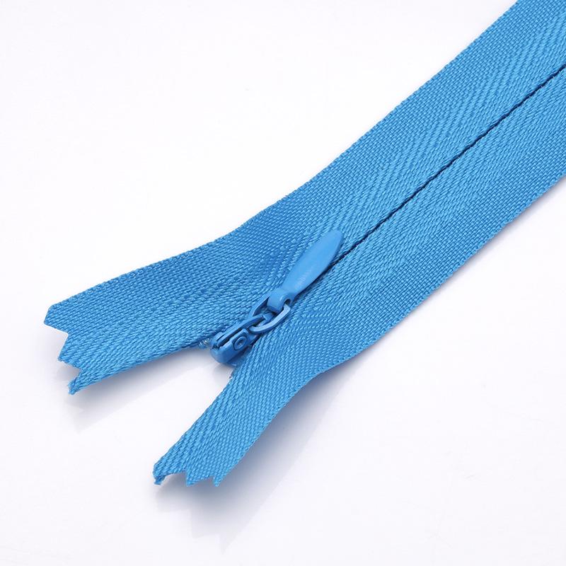 Colored Nylon Invisible Zipper for Home Textiles & Clothing Accessories - #3 Closed-End Design