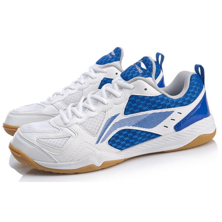 New LINING Men's Table Tennis Training Shoes   White/Blue APTP001-1