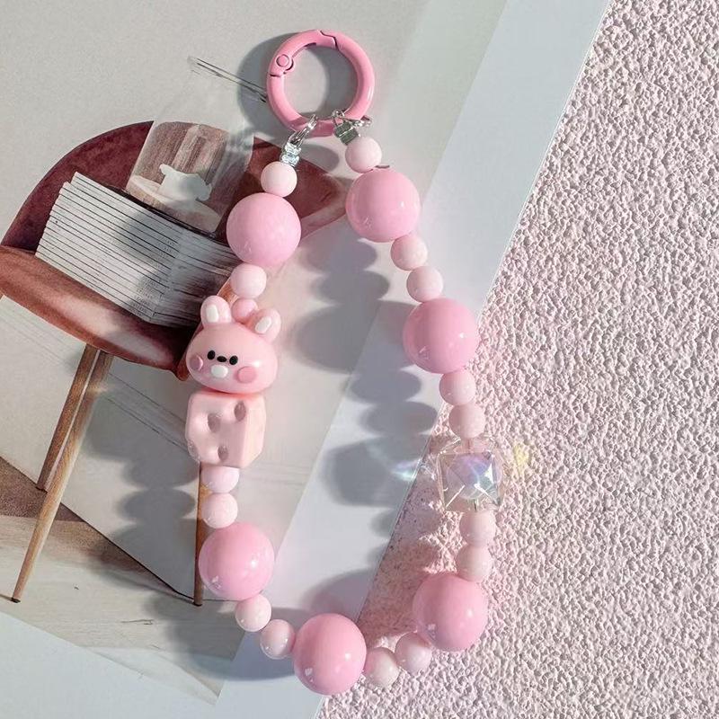 

Очаровательный 3D мультяшный брелок-шнурок для телефона из бусин - Модный аксессуар и маленький подарок для девочек жёлтый