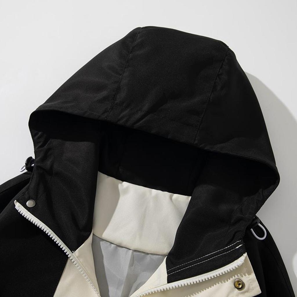 Men's Spring Coat Printed Thin Hooded Windbreaker Outdoor Sports Jacket Men's Jacket