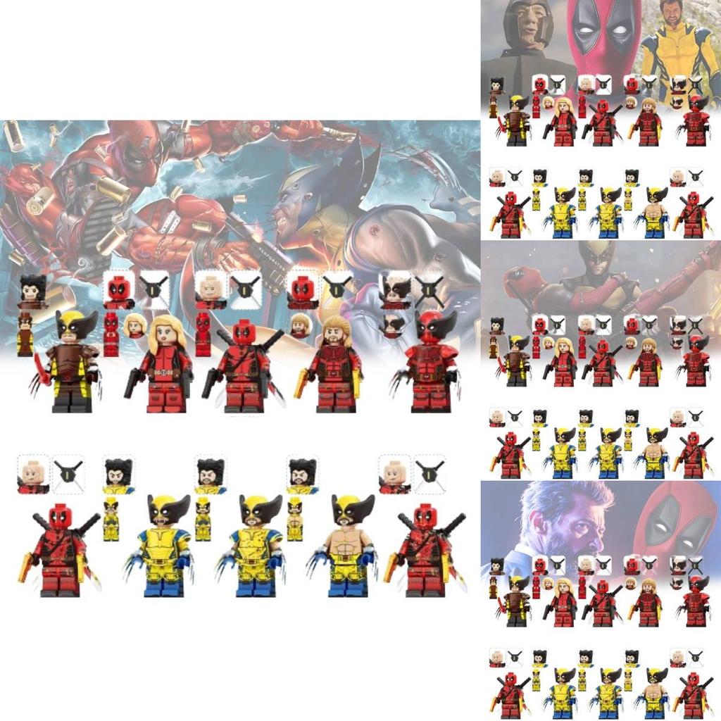 Heroes Series Wolverine And Deadpool Building Block Action Figures Set