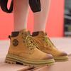 Mode Stiefel Herren High Top Stiefel Herren Lederschuhe Wintermode Plüsch Warme Schuhe Outdoor Damen Schnürstiefel Rutschfest Knöchelstiefel Männlich