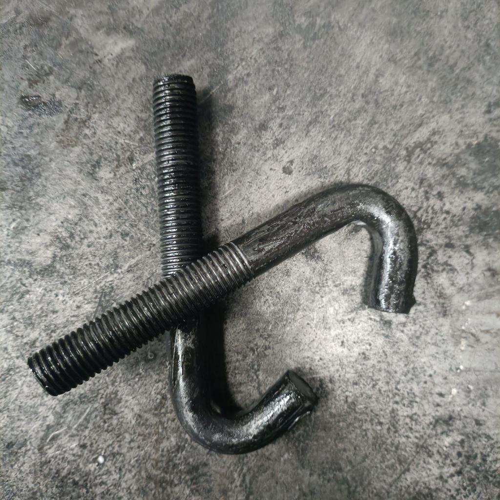 M12-M18 Hook Bolt with Flat Washer & Rubber Bowl for Vibrating Screen Sieve Applications