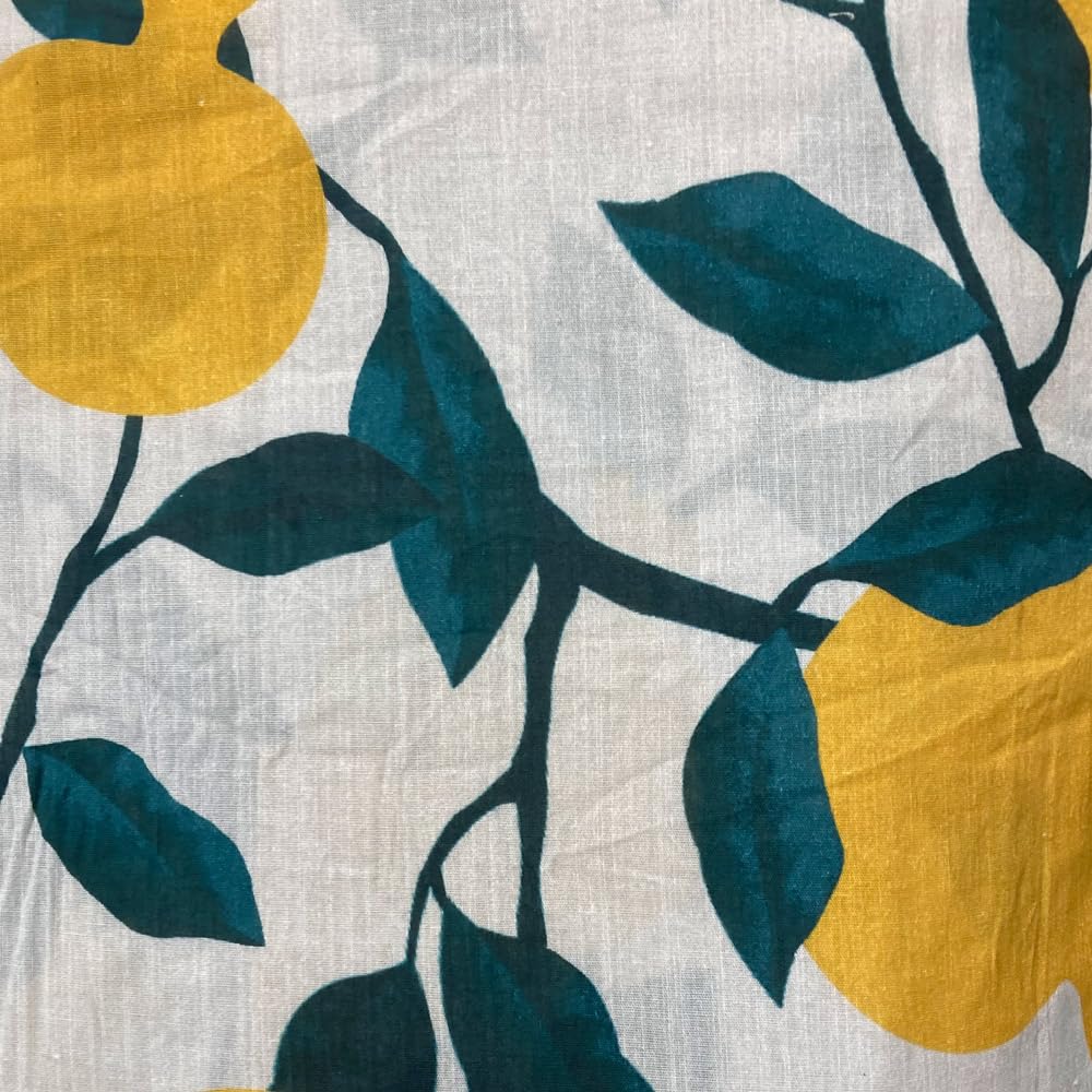 Kyoto Kimono Yuzen Women's Yukata and Obi Set (2-Piece Set) with Floral Pattern (Yellow (Hikida Pomegranate))