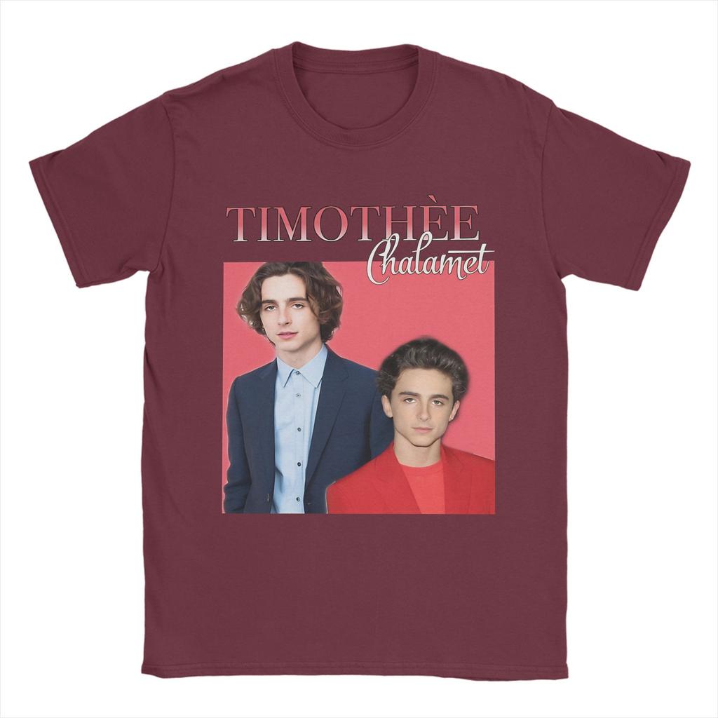 Timothee Chalamet American Actor T Shirt Beach Pure Cotton T Shirts For Unisexs Trending Pattern Tshirt ShortSleeved Clothing