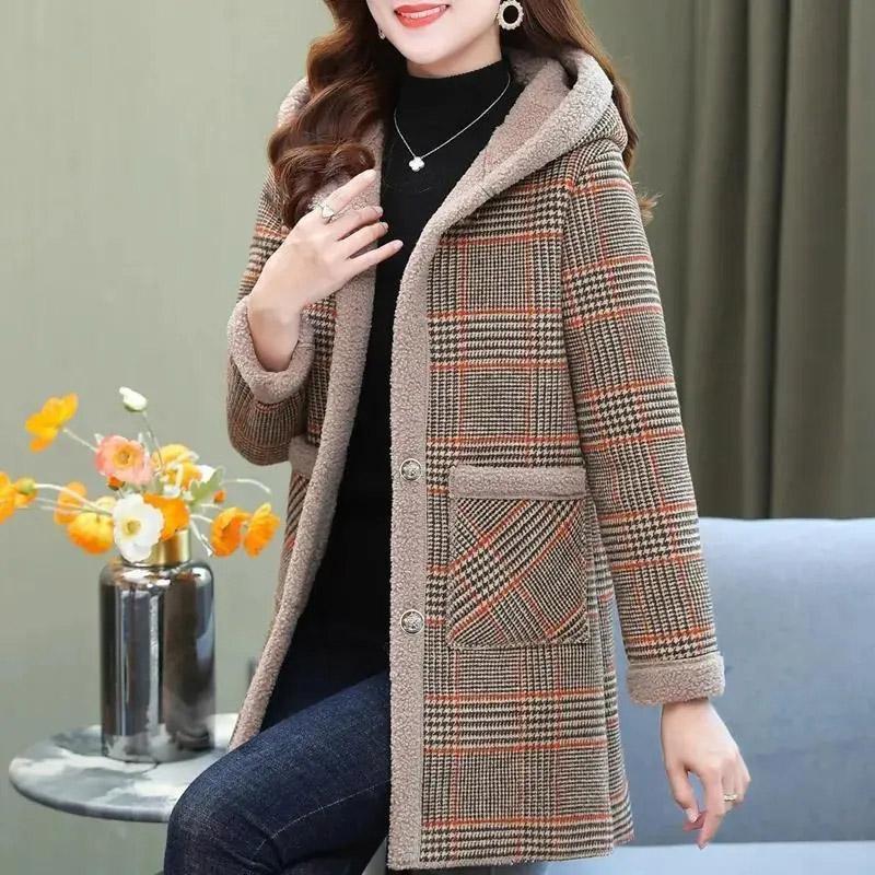 Jas voor dames Winter fluwelen jas Oversized fleece jas Verdikte hoodies jas Warme jas Losse casual windjack damesjas