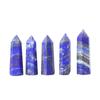 Hexagonal Crystal Column Ornament: Polished Semi-Precious Stone in Various Materials