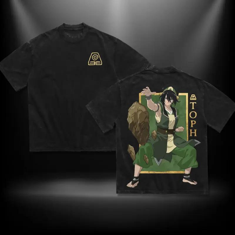 Hot Anime Avatar The Last Airbender Zuko Clothing Men Women Tshirts Washed Cotton Tee Retro Oversized T-shirt Harajuku T Shirt S