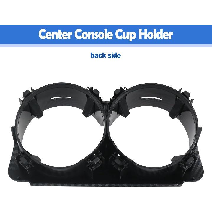Center Console Cup Holder Ert (Carbon Fiber) Compatible With 2015- Mercedes-Benz W205 W213 W253 W257 W447 C E GLC Class Replaces A2056800691