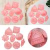 8 Pcs Cookies Cutter Christmas Dough Stamp Plastic 3d Cartoon Pressable Biscuit Mold Confectionery Baking Pastry Bakeware