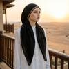 Turbanhut Weicher Atmungsaktiver Elastischer Stoff Strassverzierter Rand Verstellbares Kopftuchhut Outdoor Reise Fotografie Kopfbedeckung