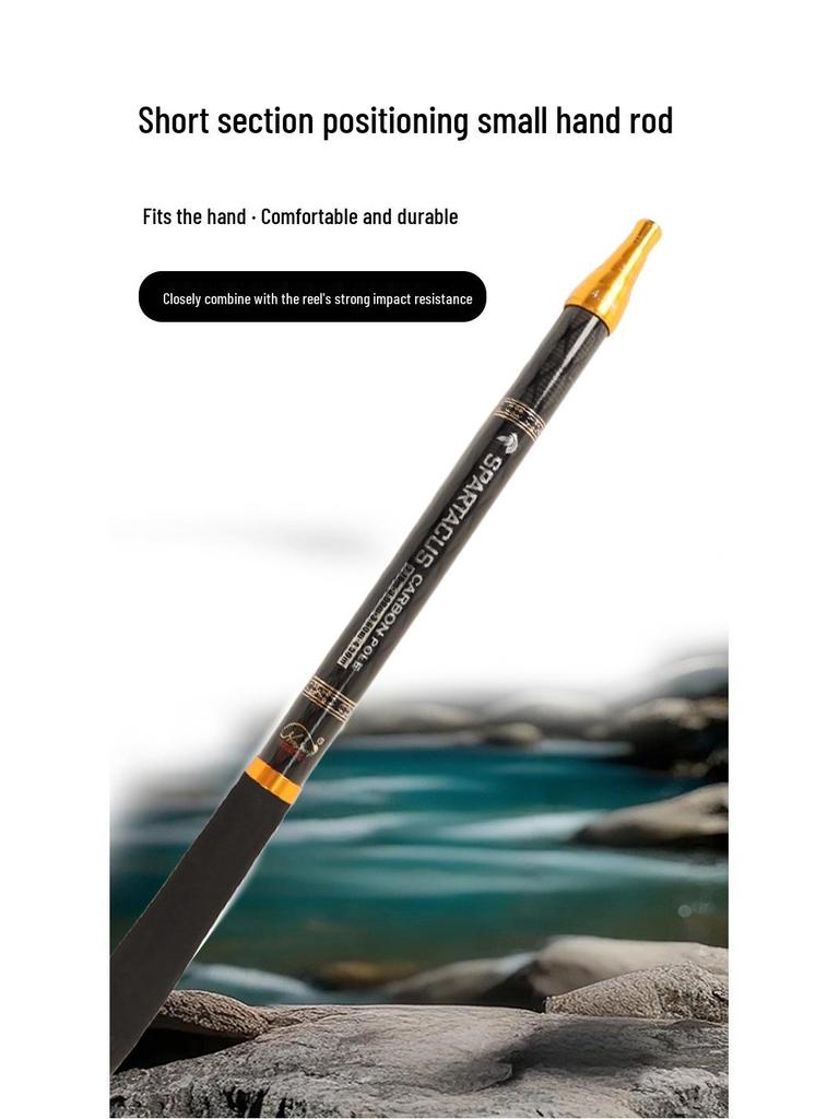 Ultraleichte 19-teilige Carbon-Teleskop-Angelrute - 43cm einziehbare Kurzabschnittsrute