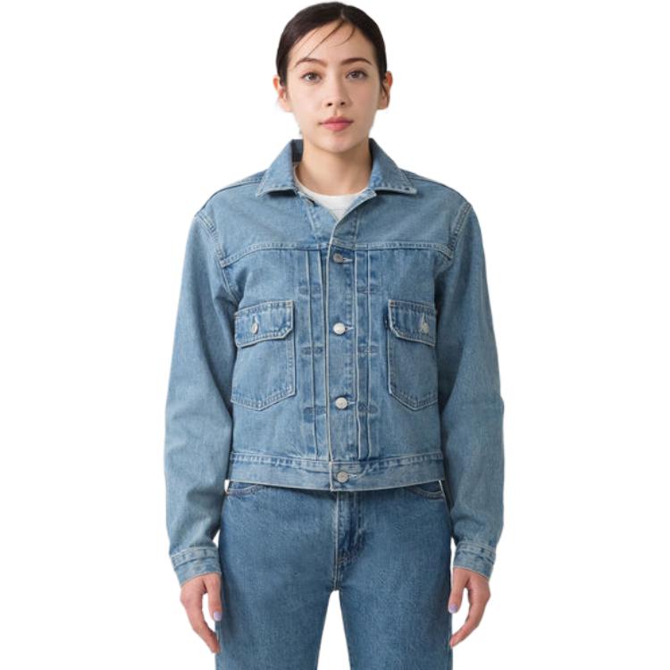 Levis Bluetab™ Series Ss25 Bluetab™ Series Double Flap Pocket Design Button Closure Denim Jacket Women jackets Light-Blue A5884-0003