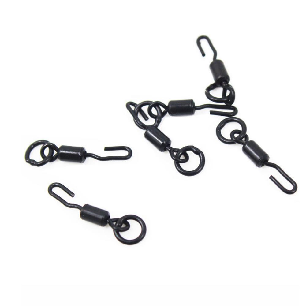 20Pcs Micro Hook Rig Tackle Quick Change Swivel Tackle Spinner Swivels Spinner Rigs for Ronnie Rig