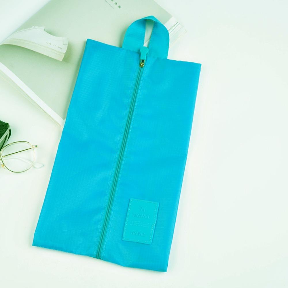 

7 Colors Shoes Bag Multi-function with Sturdy Zipper Portable Shoes Organizer Household світло-синій колір