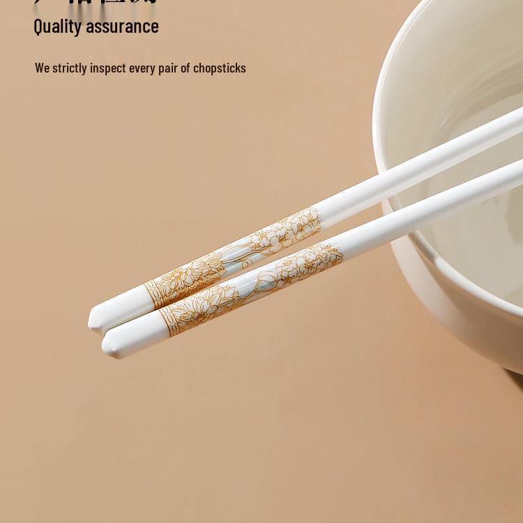 2025 Non-Slip Ceramic Chopsticks & Rice Spoon Set: Stylish, Light, High Temp Resistant Porcelain for Home