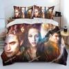 Die Twilight Saga HD Gedruckte Bettdecke Stil Bettbezug Kissenbezug Bettwäsche Set Bettdeckenbezug Doppelbett Heimtextilien Luxus Geschenk