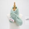 2025 Korean-Style Parent-Child Plush Scarf for Kids - Faux Rabbit and Mink Fur, Warm for Autumn/Winter Boys & Girls