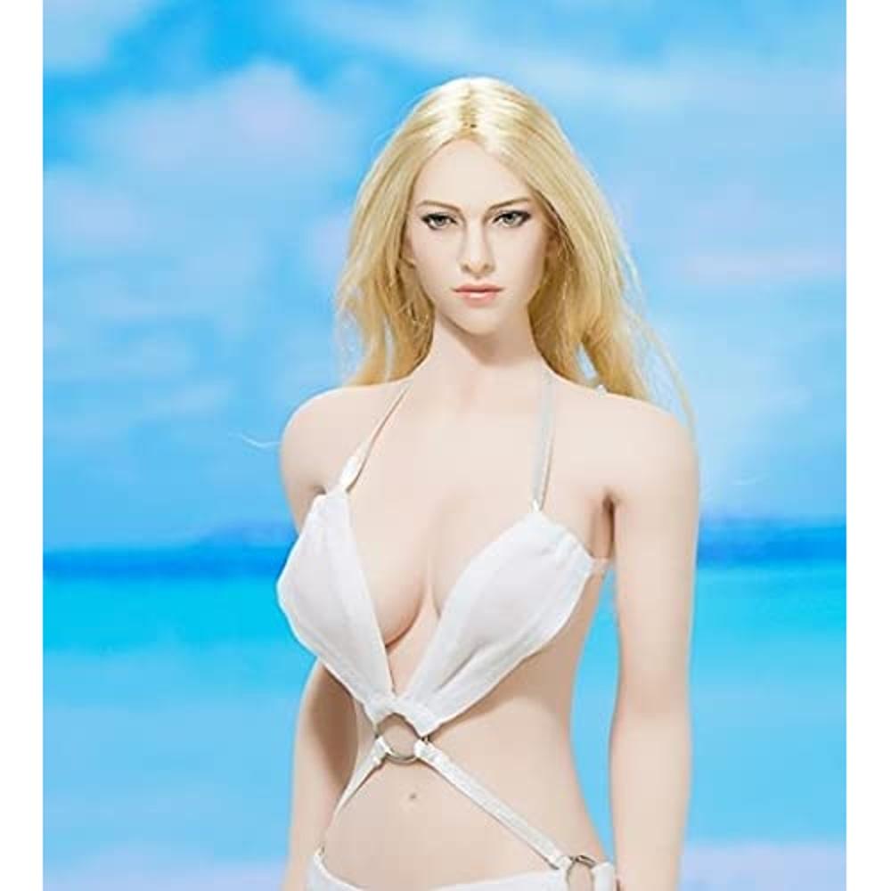 1/6 Schaal Actiefiguur KIMI TOYS KT004 Parelmoer Huid Blond Haar Europees en Amerikaans Mooi Vrouwelijk Hoofd (Lichaamskleding niet inbegrepen) TOYBARJAPAN