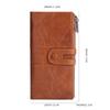 Vintage Women's RFID Snap Closure Leather Wallet, Large Capacity with Multi-Card Slots and Coin Purse