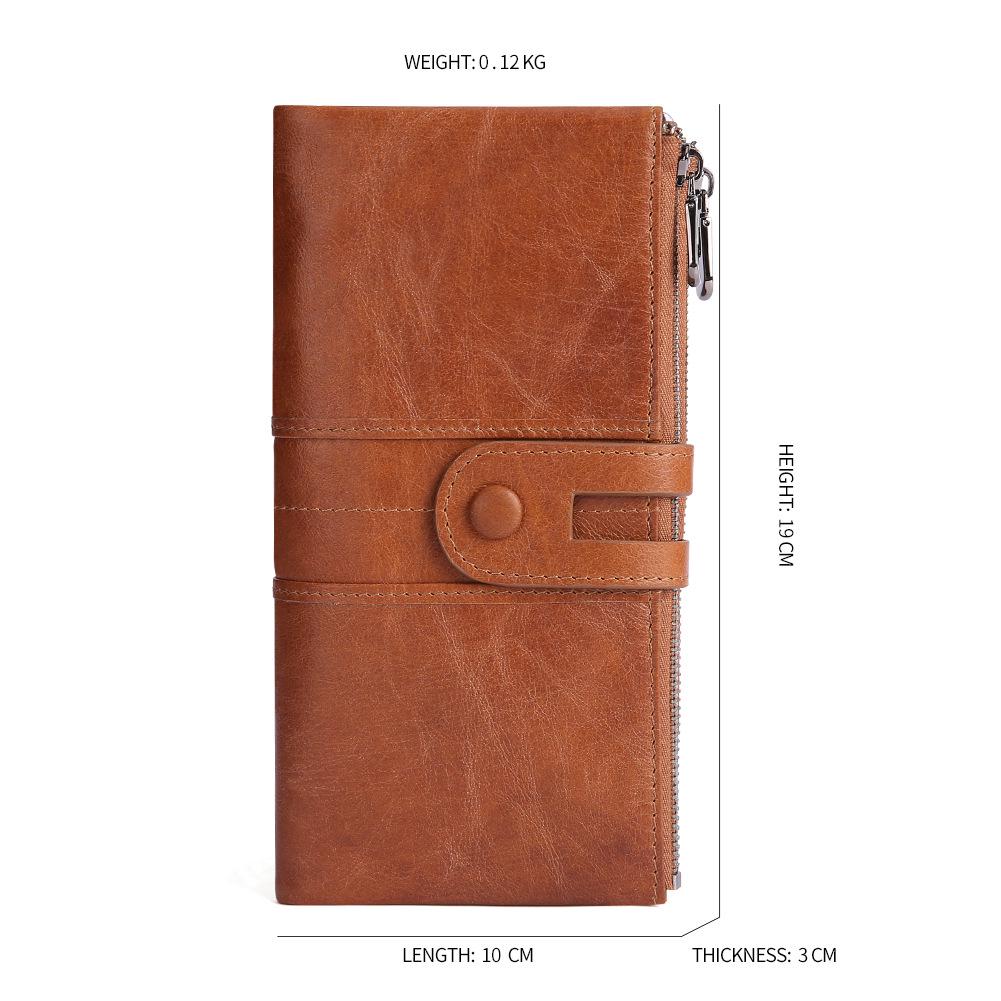 Vintage Women's RFID Snap Closure Leather Wallet, Large Capacity with Multi-Card Slots and Coin Purse