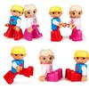 Compatible Large Building Blocks Figures Family Professional Roles Flexible Joints DIY Brick Toys