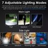 Multiple Lighting Modes XHP70 XHP90 COB Aluminum Rechargeable Zoom Multifunctional Flashlight Tactical Self-defense Flashlight