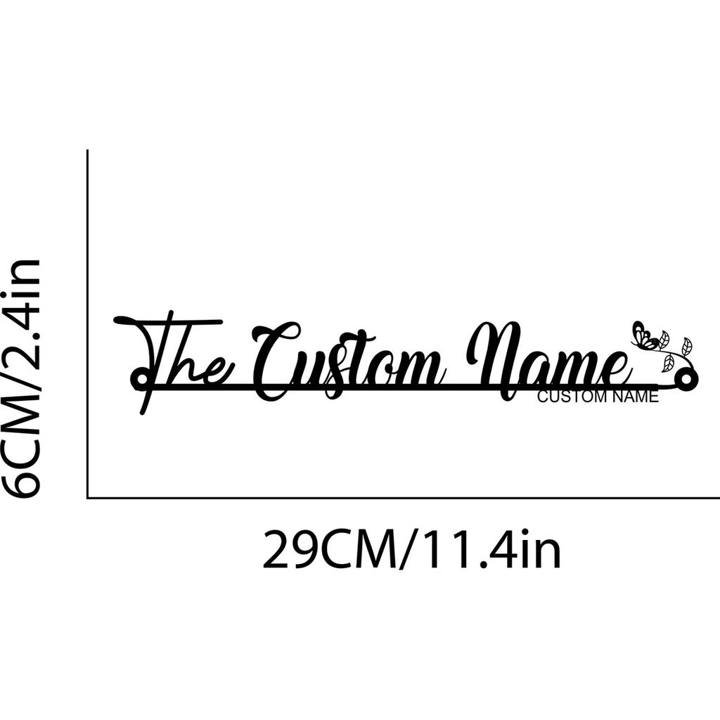 Custom Metal Family Name Sign, Personalized Last Name Wall Decor, Laser Cut Steel Sign, Housewarming Gift