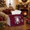 1pc Traditional Country Festive Tissue Box - Jingle Bell Bauble Napkin Storage Box, Suitable for Rolls/Facial Tissues/Single Sheets, Available for Chr