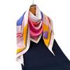 Geometric Color Matching Triangle Scarf Simulation Silk Printing Sunscreen Shawl Waist Scarf Silk Scarf Scarf Headscarf Women