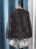 Double-Layer Gauze Floral Embroidered Long-Sleeve Autumn Shirt for Women