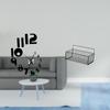 Creative 3D Wall Clock Stickers And Shelves Metal Organizer Stylish Arabic Numbers Decorative Art