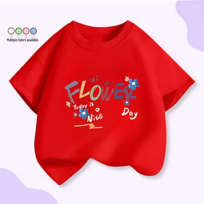 2026 Graffiti-Style Baby Girls Soft, Comfortable Short Sleeve Summer Top 130