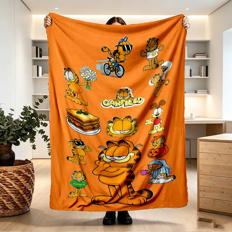 Garfield Print Blanket - Soft & Comfortable, for Bedroom, Travel, Sofa, Home Decoration - Birthday Christmas Gift for Friend